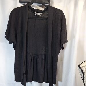 Chic Black Open Cardigan